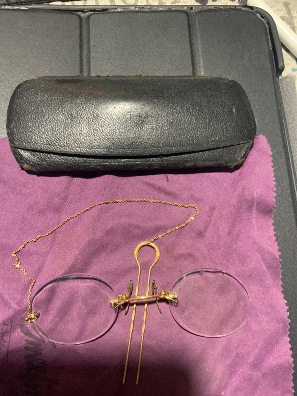 Victoriann 1890s-1920s Eyeglasses and Case 20262708-0002